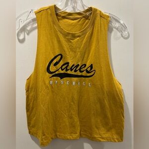 Yellow Canes Baseball Tank Top